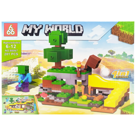 Конструктор Minecraft 201 деталь (В асортименті) 66067