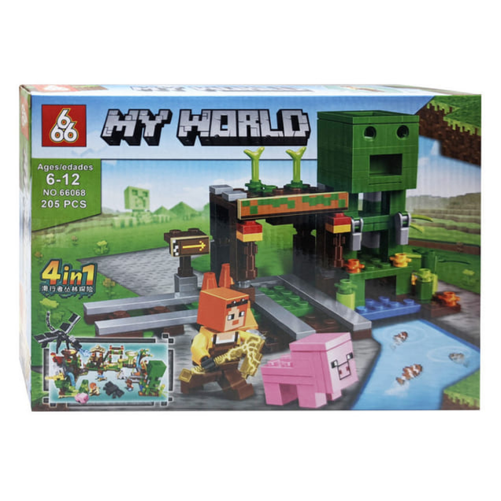 Конструктор Minecraft 204-210 деталей (В асортименті) 66068
