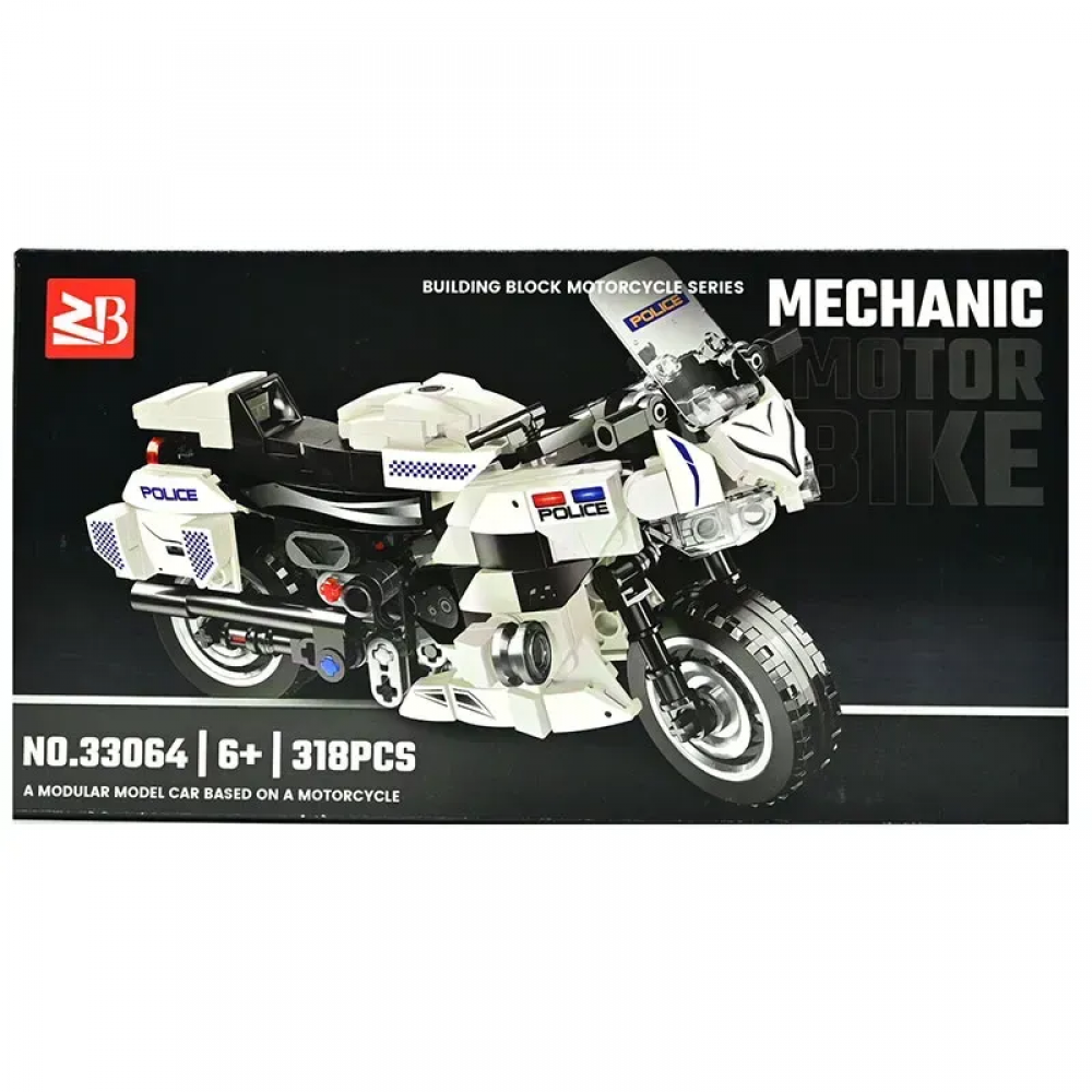 Конструктор поліція, транспорт, (мотоцикл 318дет, )