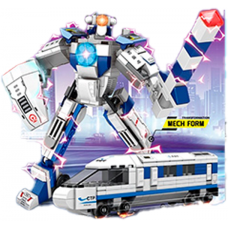 Конструктор робот+транспорт, 3 види(тролейбус 254дет, трейлер 220дет, поїзд 274дет)