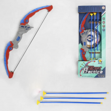 Лук 2 види, підсвічування, 3 стріли на присосці, в кор. /48/