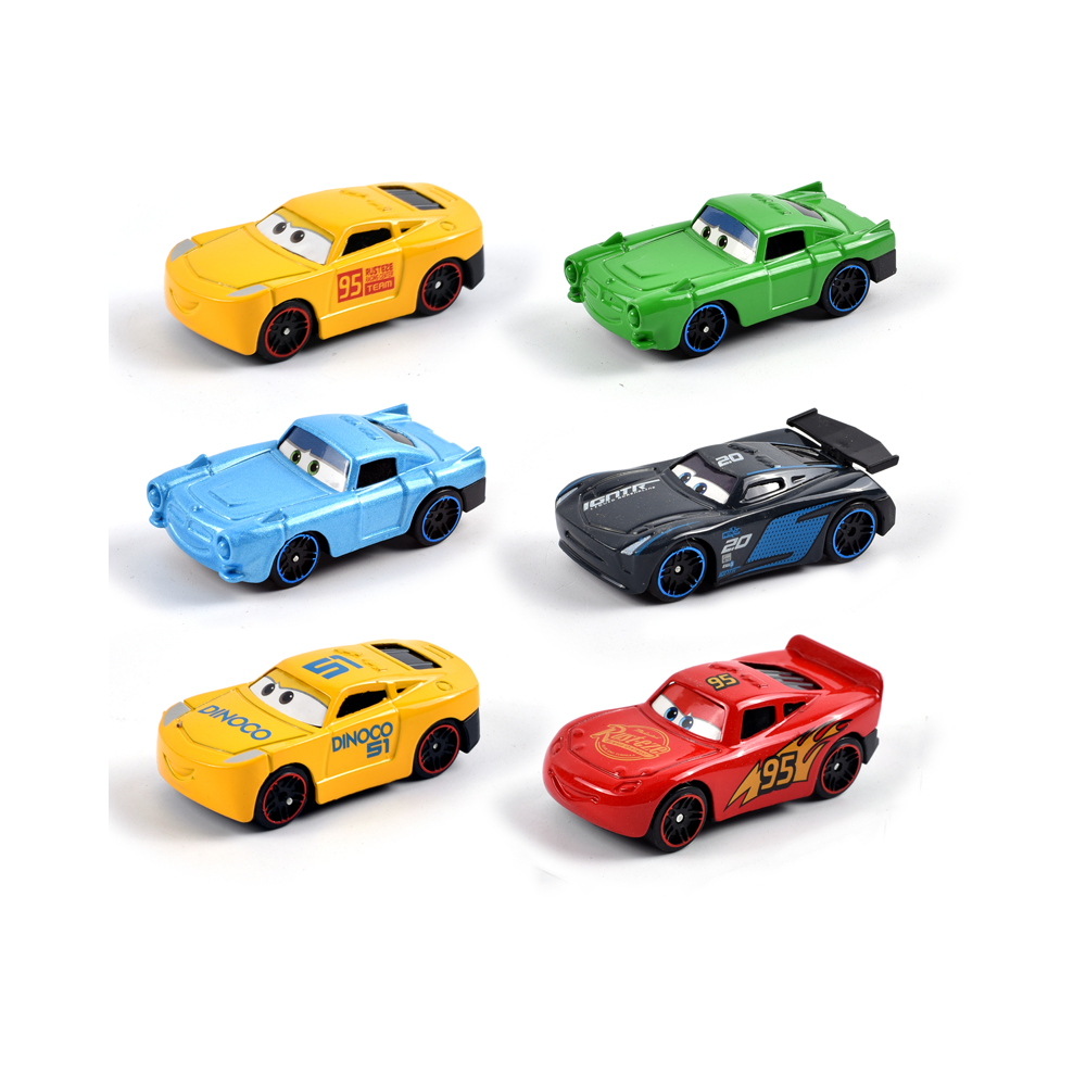 Машинка металопластик, герой Тачки, довжина 6 см, на листі, МІКС ВИДІВ /960-2/