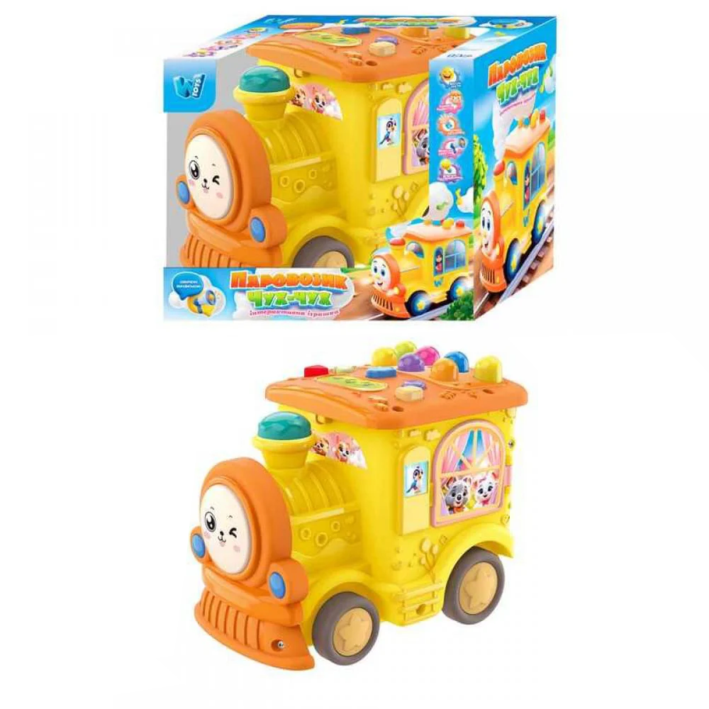 Музичний паровозик "WToys", 2 кольори, ОЗВУЧ. УКР. МОВОЮ, казки, пісні, скоромовки, загадки, пальчикові ігри, в кор. /72-2/