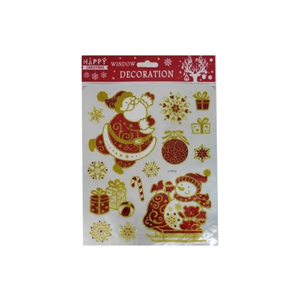 Наклейка декор. "Новорічна із золотом" 20*29см 6в.(100*12)