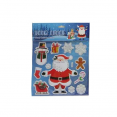 Наклейка декор. об'ємна "Д.Мороз, Сніговик" 20,5*26см 6в.мікс.(50*12)
