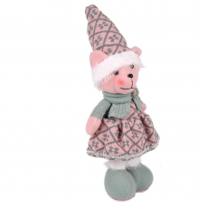 Новорічна декоративна іграшка 2 види, “Ведмедик”, висота 28 см, в п/е /144/