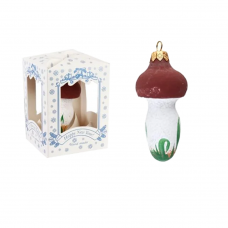 Новорічна скляна куля ручна праця 8 см "Гардиан +" у подарунк. коробці