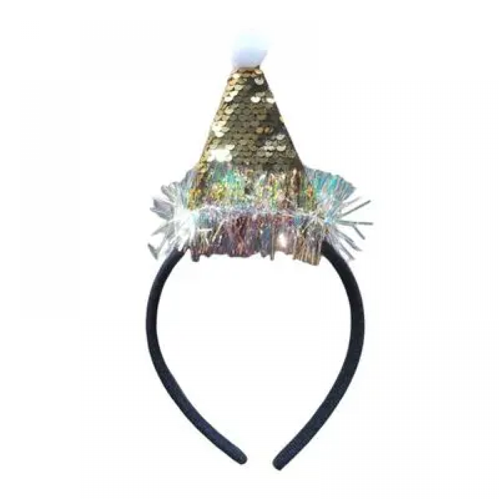 Обруч на голову "Ковпак блискучий" 3кол.(30*12)