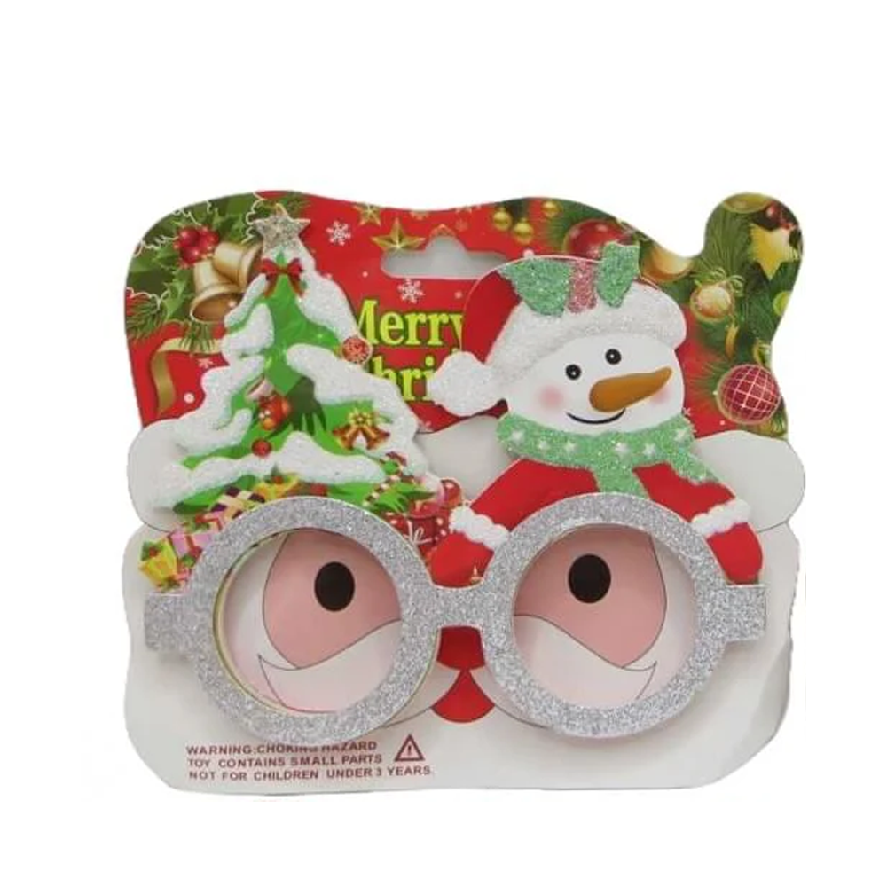 Окуляри новорічні "Д.Мороз, Сніговик, Олень, Ведмідь" 4в.(40*12)