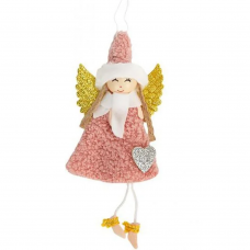 Прикраса-іграшка ялинкова "Лялечка Ангелок" кольорова 21*9смCX25-3