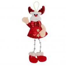 Прикраса-іграшка ялинкова "Новорічні персонажі у червоному" 22*9см CX25-14