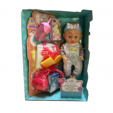 Пупс 2 види, звук, висота 30 см, ходить в туалет, аксесуари, в кор. /24/