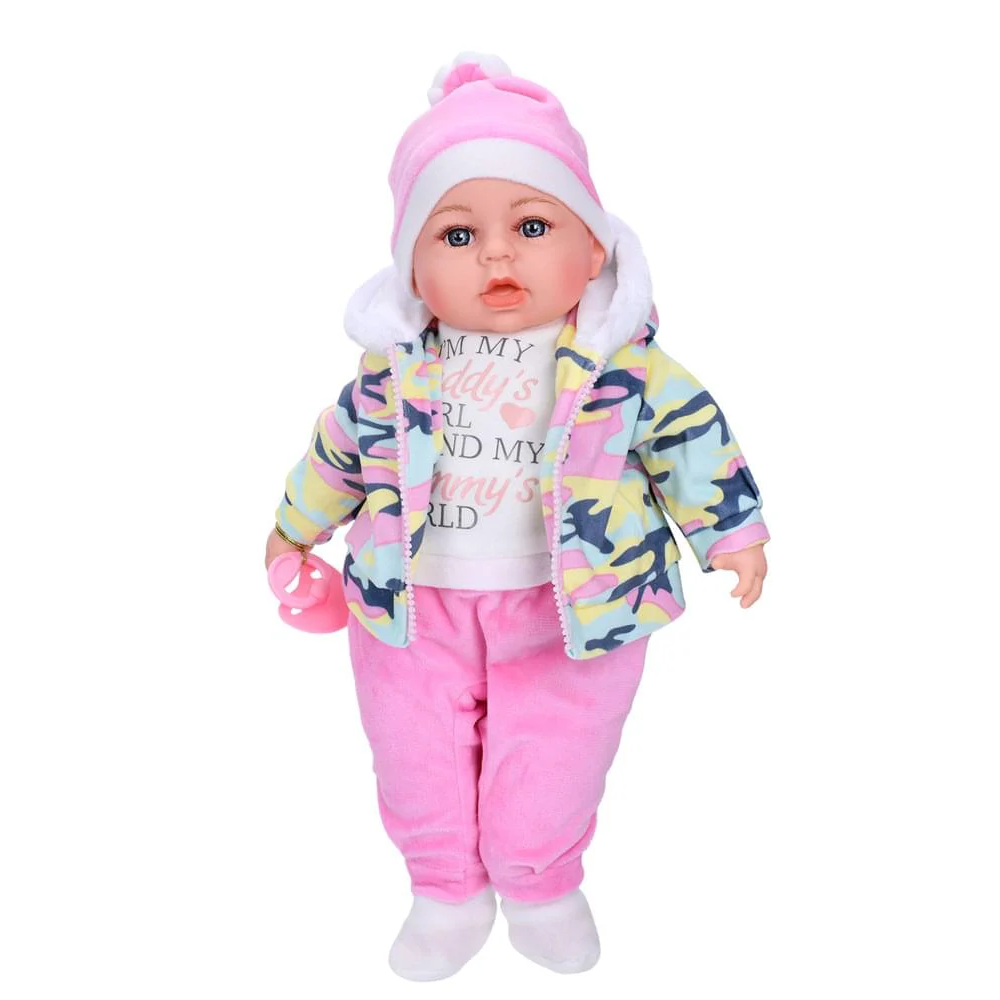 Пупс 44см, м'яконабивний, 6видів, муз.-звук(укр., пісня, вірш), пустишка, бат.(табл.), кор.(розібр.), 26-32,5-23см. /18/