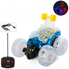 Р/В машина, акк, 18см, трюкова, муз, світло, поворот на 360град, 2кол, USBзар, в кор-ці, 28,5-18-17см /12/