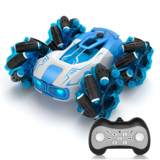 Р/К машина 3 кольори, звук, підсвічування, роликові колеса, обертається по колу, парогенератор, пульт 2.4 Ghz + браслет, USB-кабель, в кор, МІКС ВИДІВ /36-2/