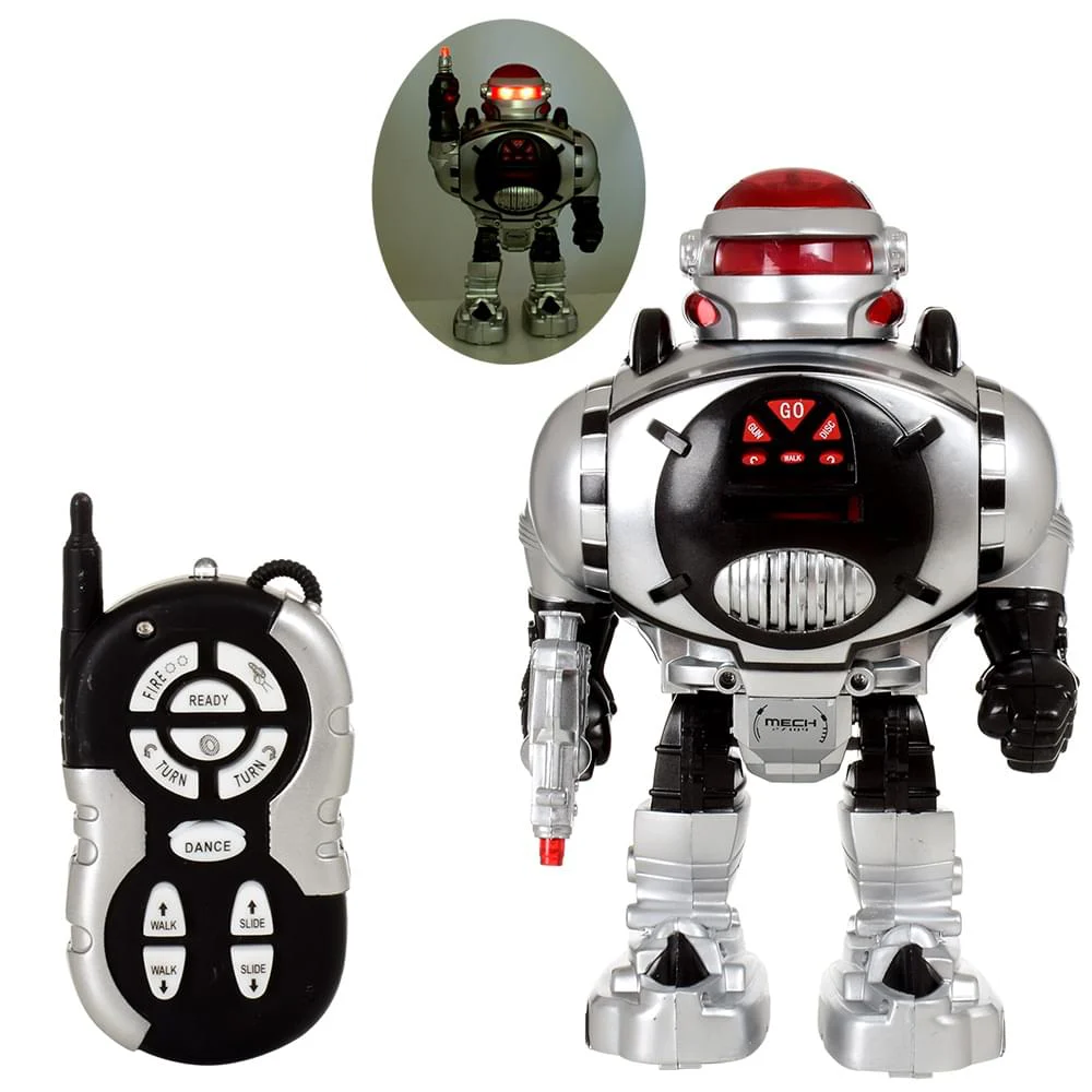 Робот д/в-ІК, 30см, стріляє дисками, зв, св, ходить, їздить, 2кол, на бат, в кор, 21,5-33-16см /18/
