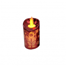 Свічка декор.світлодіодна LED глянцева "Д.Мороз, Сніговик" 5 * 7см, 2в. в/в (40*12)