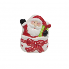 Серветниця кераміка "Дід Мороз з подарунком" 11*9см B-0126