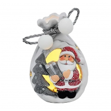 Сувенір декор.світящ.LED "Мішечок-Д. М.,Сніговик" 12,5*8,5см,2в..(1*72)