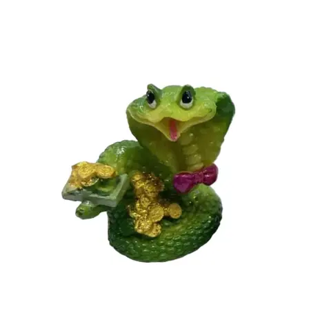 Сувенір керамічний Змія із золотом 6 см (в асортименті) 24061