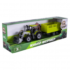 Трактор з причепом інерції. 4 види, 3 кольори, кор.26*6*8,5см /144-2/