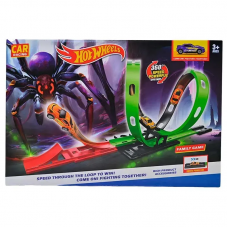 Трек машинка з інерцією, наліпки, в кор. /36/