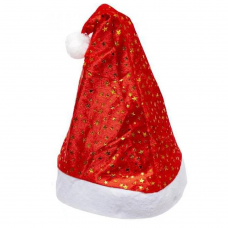 Шапка Діда Мороза із зірочками 6241-2 //