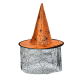 Аксесуари для свята капелюх, 38-38-в38см(складний), сітка, Хелловін / Halloween, 2кольори, /4/48/12шт в уп.
