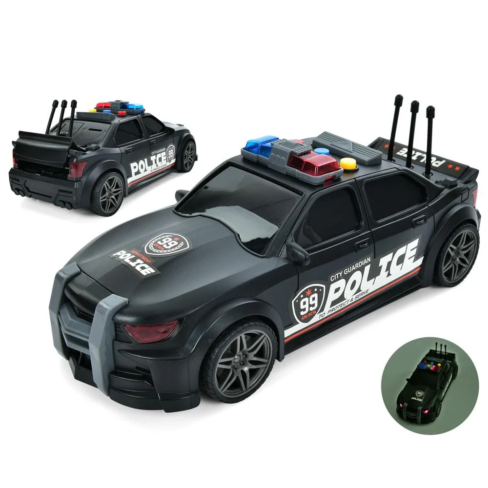 Машина 24,5см, 1:16, звук, світло, 3 види(2 види-поліція), на бат-ці (табл), в кор-ці, 28-12-13см /24/