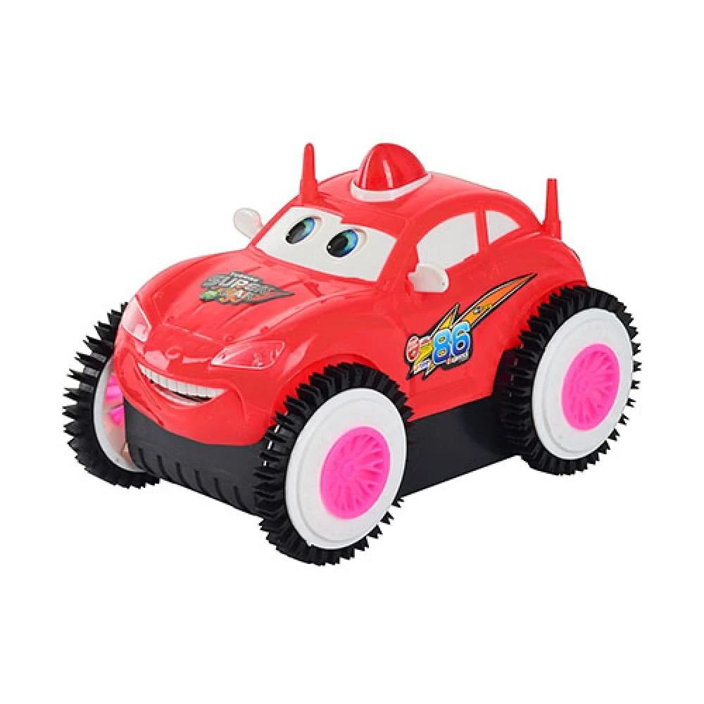 Перевертиш Тачки, 18см, муз, світло, рухливі очі, 3 кольори, на бат-ці, в кор-ці, 18-12-11,5см /96/