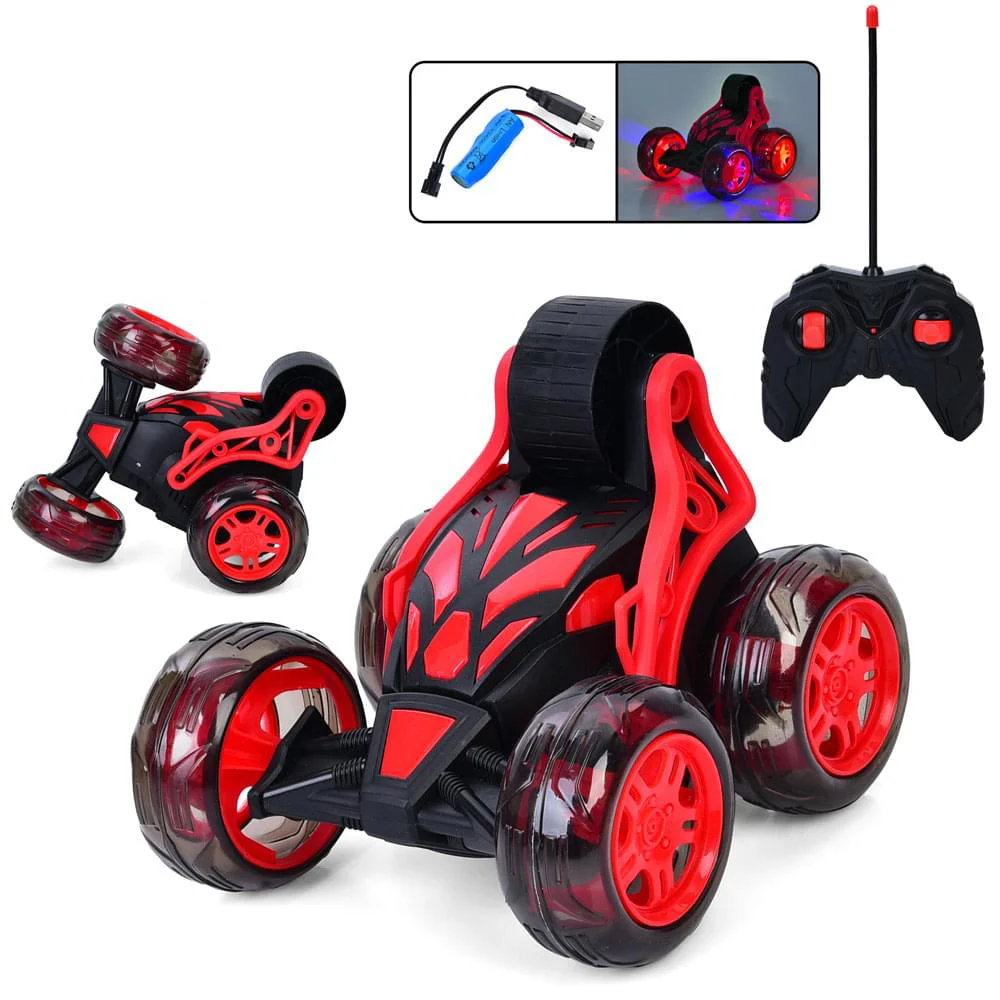 Р/К машинка, акум, 17,5см, музика, світло, трюкова, оберт360, USBзарядне, в кор-ці, 25-17-17см /18/