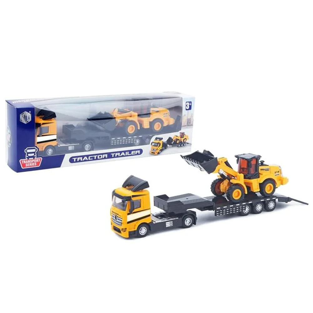 Трейлер метал, 26см, будтехніка 12см, 3 види, в кор-ці, 29,5-9-5,5см /36/