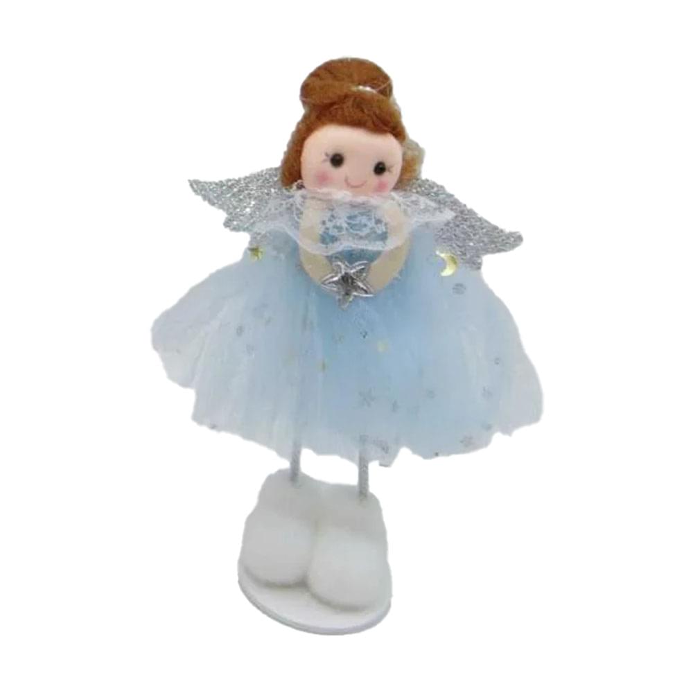 Іграшка декор новорічна "Янголятко стоїть" 18см 3в.(40*12)