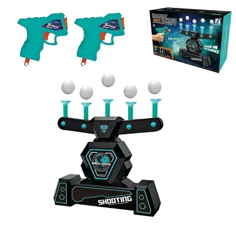 Повітряний тир 2 режими статичні мішені левітуючі кульки підсвічування пістолет 3372