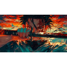 Дерев'яний фігурний пазл Танджіро Камадо (Kimetsu no Yaiba), А5, Картонна коробка 35 елементів