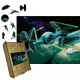 Дерев'яний фігурний пазл Зоряний Перехоплювач, А4, Картонна коробка 100 елементів