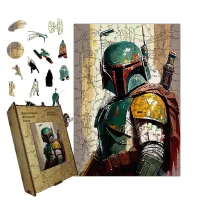 Дерев'яний фігурний пазл Мисливець Боба, А4, Картонна коробка 100 елементів