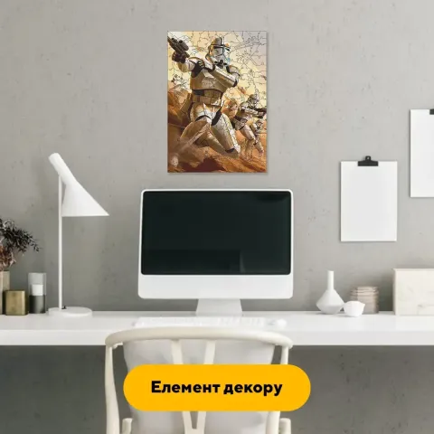 Дерев'яний фігурний пазл Клони, А4, Картонна коробка 100 елементів