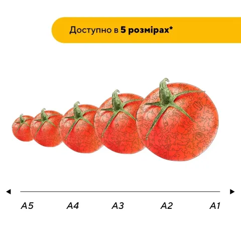 Дерев'яний фігурний пазл Парадичка, А3, Картонна коробка 200 елементів