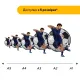 Дерев'яний фігурний пазл Неймар, А3, Картонна коробка 200 елементів