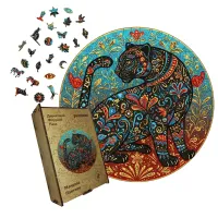 Дерев'яний фігурний пазл Мандала Пантери, А3, Картонна коробка 200 елементів