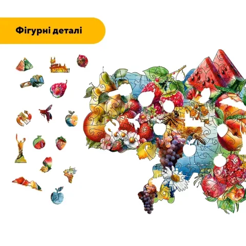 Пазл дерев'яний Мандала Спіральне Втілення, А2, Картонна коробка 300+ елементів