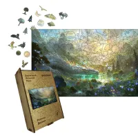 Дерев'яний фігурний пазл Райська Долина, А3, Картонна коробка 200 елементів