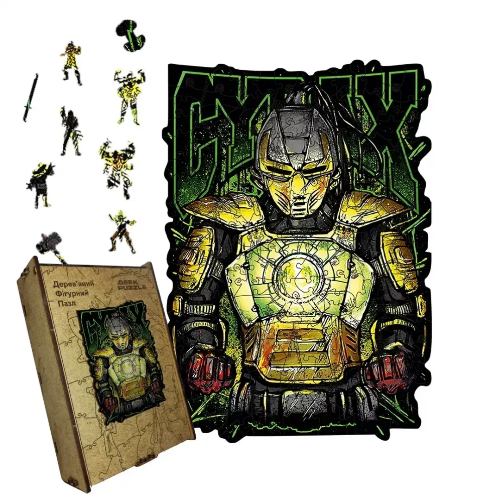 Дерев'яний фігурний пазл МК Сайракс, А4, Картонна коробка 100 елементів