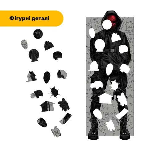 Дерев'яний фігурний пазл Майкл Кріст Диявольська Ніч, А1, Картонна коробка 500+ елементів