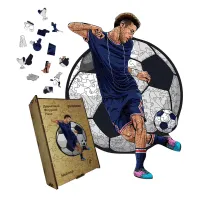 Дерев'яний фігурний пазл Неймар, А1, Картонна коробка 500+ елементів