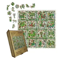 Дерев'яний фігурний пазл Декоративний Розпис Зачароване Пасовисько, А1, Картонна коробка 500+ елементів