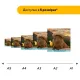 Дерев'яний фігурний пазл Коктейльна Капібара, А5, Картонна коробка 35 елементів
