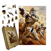 Дерев'яний фігурний пазл Клони, А5, Картонна коробка 35 елементів