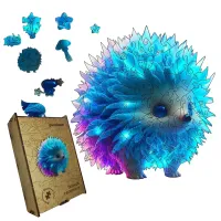 Пазл дерев'яний Їжачок Світлячок, А1, 500+ елементів, Дерев’яна коробка